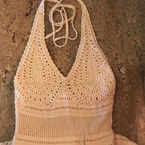 Cream color halter dress